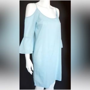 J. Crew Mercantile Cold shoulder Chambray Mini Tunic dress Women’s size M